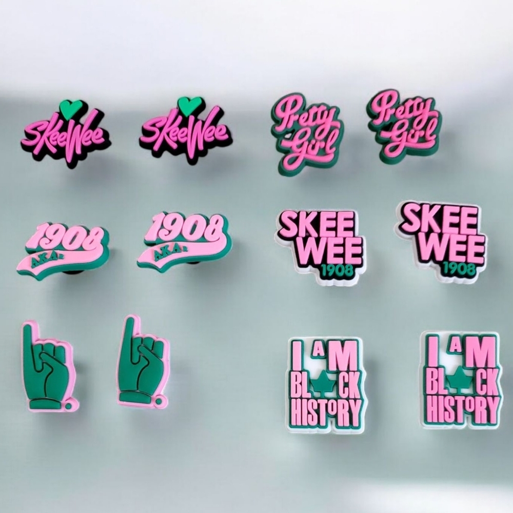 AKA Croc Charms Set – Alpha Kappa Alpha Inspired Jibbitz Shoe Charms